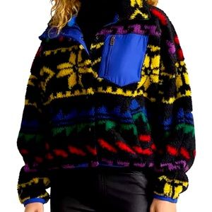 Polo Ralph Lauren Geometric Fleece Jacket EUC